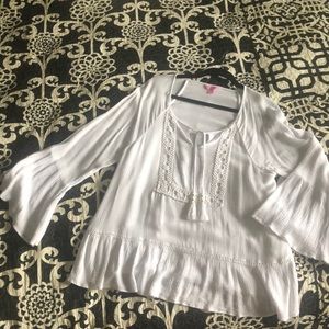 Lily Pulitzer white gauze top size L